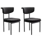 Modern Home Dining Side Chair Open Back Armless Dining Chairs with Metal Legs Black 2 Piece Set Clearhalo ' kitchen&dining_furn' 'Dining Chairs' 'Dining Tables & Seating' 'dining_chair' 'furn' 'furn_dining_chair' 'Furniture' 'furniture_dining_chair' 'Kitchen & Dining Furniture' 'kitchen' 4139938