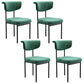 Modern Home Dining Side Chair Open Back Armless Dining Chairs with Metal Legs Green 4 Piece Set Clearhalo ' kitchen&dining_furn' 'Dining Chairs' 'Dining Tables & Seating' 'dining_chair' 'furn' 'furn_dining_chair' 'Furniture' 'furniture_dining_chair' 'Kitchen & Dining Furniture' 'kitchen' 4139939