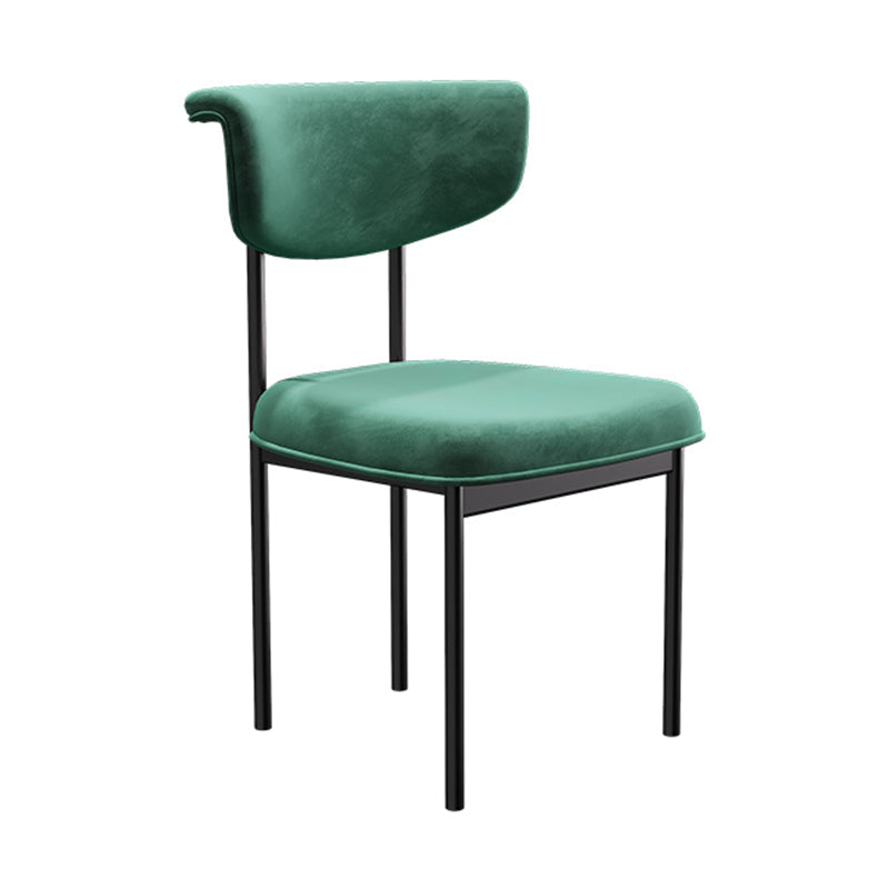 Modern Home Dining Side Chair Open Back Armless Dining Chairs with Metal Legs Green 1 Piece Clearhalo ' kitchen&dining_furn' 'Dining Chairs' 'Dining Tables & Seating' 'dining_chair' 'furn' 'furn_dining_chair' 'Furniture' 'furniture_dining_chair' 'Kitchen & Dining Furniture' 'kitchen' 4139940