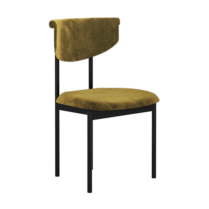 Modern Home Dining Side Chair Open Back Armless Dining Chairs with Metal Legs Pea Green 1 Piece Clearhalo ' kitchen&dining_furn' 'Dining Chairs' 'Dining Tables & Seating' 'dining_chair' 'furn' 'furn_dining_chair' 'Furniture' 'furniture_dining_chair' 'Kitchen & Dining Furniture' 'kitchen' 4139943