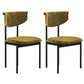 Modern Home Dining Side Chair Open Back Armless Dining Chairs with Metal Legs Pea Green 2 Piece Set Clearhalo ' kitchen&dining_furn' 'Dining Chairs' 'Dining Tables & Seating' 'dining_chair' 'furn' 'furn_dining_chair' 'Furniture' 'furniture_dining_chair' 'Kitchen & Dining Furniture' 'kitchen' 4139944
