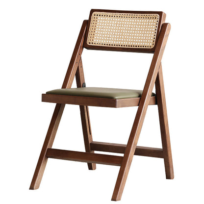 Industrial Wood Home Dining Chair Cane Back Armless Open Back Single Dining Side Chair Walnut Clearhalo ' kitchen&dining_furn' 'Dining Chairs' 'Dining Tables & Seating' 'dining_chair' 'furn' 'furn_dining_chair' 'Furniture' 'furniture_dining_chair' 'Kitchen & Dining Furniture' 'kitchen' 4139947