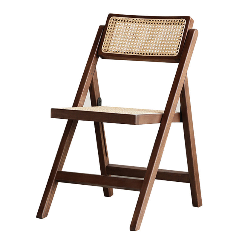 Industrial Wood Home Dining Chair Cane Back Armless Open Back Single Dining Side Chair Brown Clearhalo ' kitchen&dining_furn' 'Dining Chairs' 'Dining Tables & Seating' 'dining_chair' 'furn' 'furn_dining_chair' 'Furniture' 'furniture_dining_chair' 'Kitchen & Dining Furniture' 'kitchen' 4139952