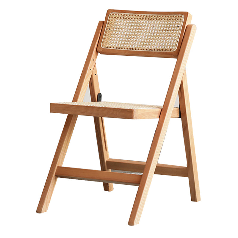 Industrial Wood Home Dining Chair Cane Back Armless Open Back Single Dining Side Chair Light Apricot Clearhalo ' kitchen&dining_furn' 'Dining Chairs' 'Dining Tables & Seating' 'dining_chair' 'furn' 'furn_dining_chair' 'Furniture' 'furniture_dining_chair' 'Kitchen & Dining Furniture' 'kitchen' 4139954