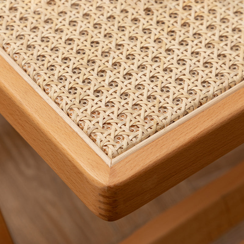 Industrial Wood Home Dining Chair Cane Back Armless Open Back Single Dining Side Chair Clearhalo ' kitchen&dining_furn' 'Dining Chairs' 'Dining Tables & Seating' 'dining_chair' 'furn' 'furn_dining_chair' 'Furniture' 'furniture_dining_chair' 'Kitchen & Dining Furniture' 'kitchen' 4139957