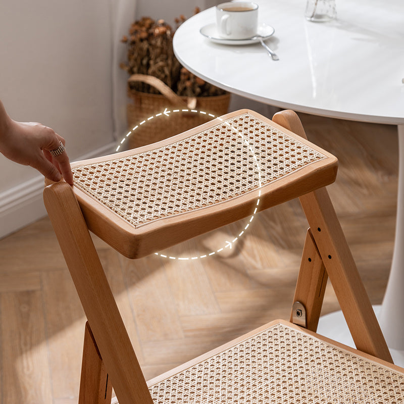 Industrial Wood Home Dining Chair Cane Back Armless Open Back Single Dining Side Chair Clearhalo ' kitchen&dining_furn' 'Dining Chairs' 'Dining Tables & Seating' 'dining_chair' 'furn' 'furn_dining_chair' 'Furniture' 'furniture_dining_chair' 'Kitchen & Dining Furniture' 'kitchen' 4139958