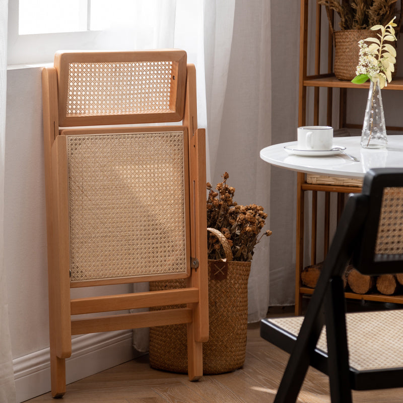 Industrial Wood Home Dining Chair Cane Back Armless Open Back Single Dining Side Chair Clearhalo ' kitchen&dining_furn' 'Dining Chairs' 'Dining Tables & Seating' 'dining_chair' 'furn' 'furn_dining_chair' 'Furniture' 'furniture_dining_chair' 'Kitchen & Dining Furniture' 'kitchen' 4139960