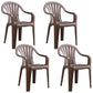 Modern Plastic Dining Arm Chairs Home Stackable Windsor Dining Armchair Coffee 4 Piece Set Clearhalo ' kitchen&dining_furn' 'Dining Chairs' 'Dining Tables & Seating' 'dining_chair' 'furn' 'furn_dining_chair' 'Furniture' 'furniture_dining_chair' 'Kitchen & Dining Furniture' 'kitchen' 4139971