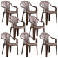 Modern Plastic Dining Arm Chairs Home Stackable Windsor Dining Armchair Coffee 8 Piece Set Clearhalo ' kitchen&dining_furn' 'Dining Chairs' 'Dining Tables & Seating' 'dining_chair' 'furn' 'furn_dining_chair' 'Furniture' 'furniture_dining_chair' 'Kitchen & Dining Furniture' 'kitchen' 4139972