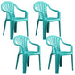 Modern Plastic Dining Arm Chairs Home Stackable Windsor Dining Armchair Green 4 Piece Set Clearhalo ' kitchen&dining_furn' 'Dining Chairs' 'Dining Tables & Seating' 'dining_chair' 'furn' 'furn_dining_chair' 'Furniture' 'furniture_dining_chair' 'Kitchen & Dining Furniture' 'kitchen' 4139974