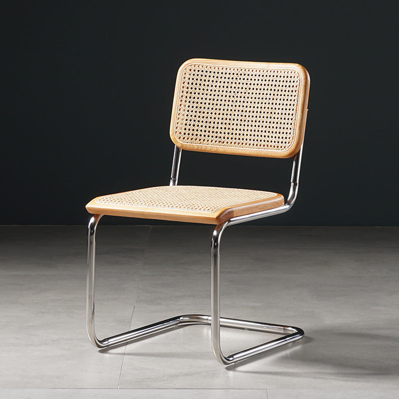 Industrial Style Open Back Dining Side Chair Metal Armless Dining Side Chairs for Home Wood 1 Piece Clearhalo ' kitchen&dining_furn' 'Dining Chairs' 'Dining Tables & Seating' 'dining_chair' 'furn' 'furn_dining_chair' 'Furniture' 'furniture_dining_chair' 'Kitchen & Dining Furniture' 'kitchen' 4140003