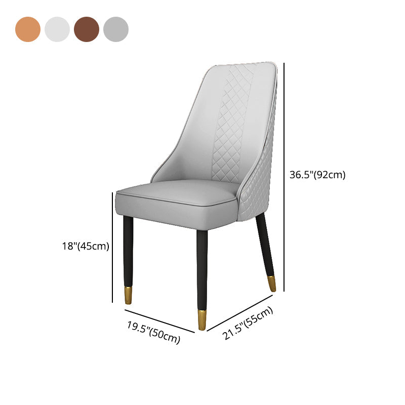 Solid Back Dining Arm Chairs Leather Upholstered Dining Armchairs (Set of 2) Clearhalo ' kitchen&dining_furn' 'Dining Chairs' 'Dining Tables & Seating' 'dining_chair' 'furn' 'furn_dining_chair' 'Furniture' 'furniture_dining_chair' 'Kitchen & Dining Furniture' 'kitchen' 4140036