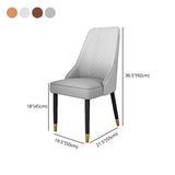 Solid Back Dining Arm Chairs Leather Upholstered Dining Armchairs (Set of 2) Clearhalo ' kitchen&dining_furn' 'Dining Chairs' 'Dining Tables & Seating' 'dining_chair' 'furn' 'furn_dining_chair' 'Furniture' 'furniture_dining_chair' 'Kitchen & Dining Furniture' 'kitchen' 4140036