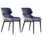 Industrial Metal Dining Room Chairs Wingback Parsons Chair for Home Use (Set of 2) Blue Clearhalo ' kitchen&dining_furn' 'Dining Chairs' 'Dining Tables & Seating' 'dining_chair' 'furn' 'furn_dining_chair' 'Furniture' 'furniture_dining_chair' 'Kitchen & Dining Furniture' 'kitchen' 4140041