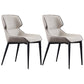 Industrial Metal Dining Room Chairs Wingback Parsons Chair for Home Use (Set of 2) Grey Clearhalo ' kitchen&dining_furn' 'Dining Chairs' 'Dining Tables & Seating' 'dining_chair' 'furn' 'furn_dining_chair' 'Furniture' 'furniture_dining_chair' 'Kitchen & Dining Furniture' 'kitchen' 4140043