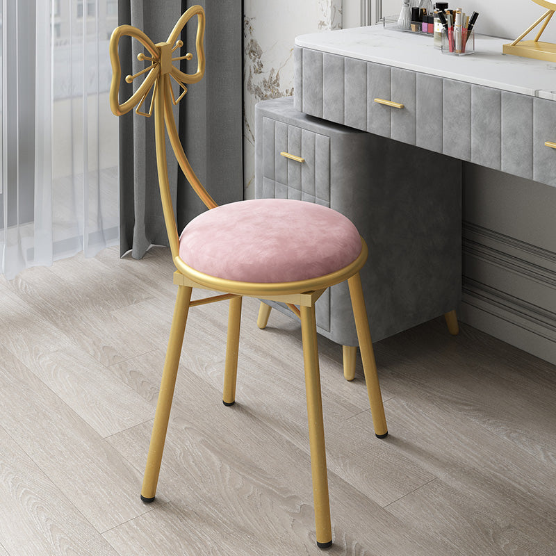 Scandinavian Style Open Back Dining Side Chair Upholstered Armless Dining Chairs Pink 1 Piece Clearhalo ' kitchen&dining_furn' 'Dining Chairs' 'Dining Tables & Seating' 'dining_chair' 'furn' 'furn_dining_chair' 'Furniture' 'furniture_dining_chair' 'Kitchen & Dining Furniture' 'kitchen' 4140057