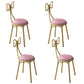 Scandinavian Style Open Back Dining Side Chair Upholstered Armless Dining Chairs Nude Pink 4 Piece Set Clearhalo ' kitchen&dining_furn' 'Dining Chairs' 'Dining Tables & Seating' 'dining_chair' 'furn' 'furn_dining_chair' 'Furniture' 'furniture_dining_chair' 'Kitchen & Dining Furniture' 'kitchen' 4140060