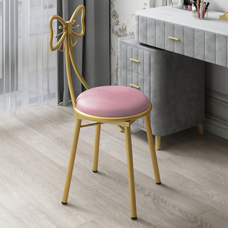 Scandinavian Style Open Back Dining Side Chair Upholstered Armless Dining Chairs Nude Pink 1 Piece Clearhalo ' kitchen&dining_furn' 'Dining Chairs' 'Dining Tables & Seating' 'dining_chair' 'furn' 'furn_dining_chair' 'Furniture' 'furniture_dining_chair' 'Kitchen & Dining Furniture' 'kitchen' 4140062