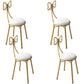 Scandinavian Style Open Back Dining Side Chair Upholstered Armless Dining Chairs White 4 Piece Set Clearhalo ' kitchen&dining_furn' 'Dining Chairs' 'Dining Tables & Seating' 'dining_chair' 'furn' 'furn_dining_chair' 'Furniture' 'furniture_dining_chair' 'Kitchen & Dining Furniture' 'kitchen' 4140067