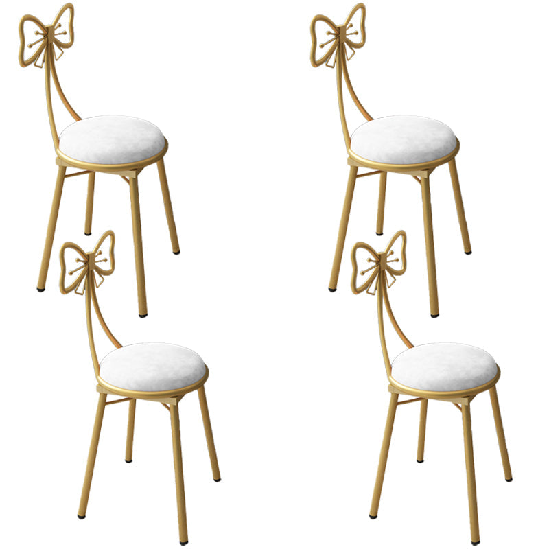Scandinavian Style Open Back Dining Side Chair Upholstered Armless Dining Chairs White 4 Piece Set Clearhalo ' kitchen&dining_furn' 'Dining Chairs' 'Dining Tables & Seating' 'dining_chair' 'furn' 'furn_dining_chair' 'Furniture' 'furniture_dining_chair' 'Kitchen & Dining Furniture' 'kitchen' 4140067