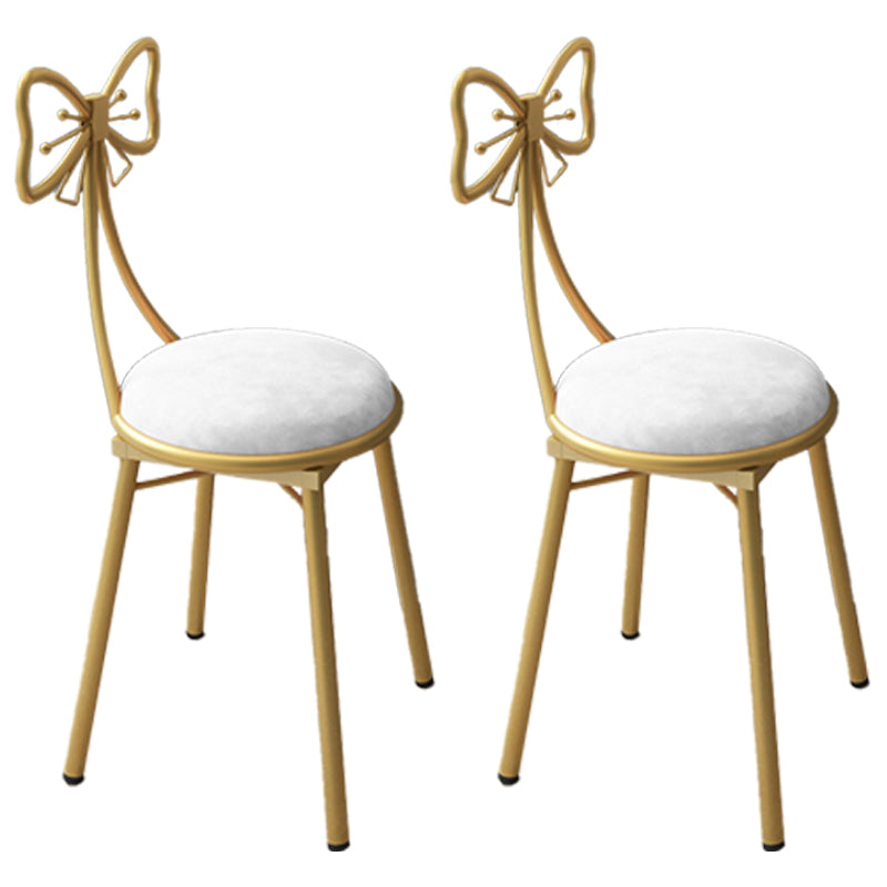 Scandinavian Style Open Back Dining Side Chair Upholstered Armless Dining Chairs White 2 Piece Set Clearhalo ' kitchen&dining_furn' 'Dining Chairs' 'Dining Tables & Seating' 'dining_chair' 'furn' 'furn_dining_chair' 'Furniture' 'furniture_dining_chair' 'Kitchen & Dining Furniture' 'kitchen' 4140070