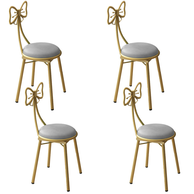 Scandinavian Style Open Back Dining Side Chair Upholstered Armless Dining Chairs Grey 4 Piece Set Clearhalo ' kitchen&dining_furn' 'Dining Chairs' 'Dining Tables & Seating' 'dining_chair' 'furn' 'furn_dining_chair' 'Furniture' 'furniture_dining_chair' 'Kitchen & Dining Furniture' 'kitchen' 4140071