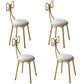 Scandinavian Style Open Back Dining Side Chair Upholstered Armless Dining Chairs Textured White 4 Piece Set Clearhalo ' kitchen&dining_furn' 'Dining Chairs' 'Dining Tables & Seating' 'dining_chair' 'furn' 'furn_dining_chair' 'Furniture' 'furniture_dining_chair' 'Kitchen & Dining Furniture' 'kitchen' 4140074