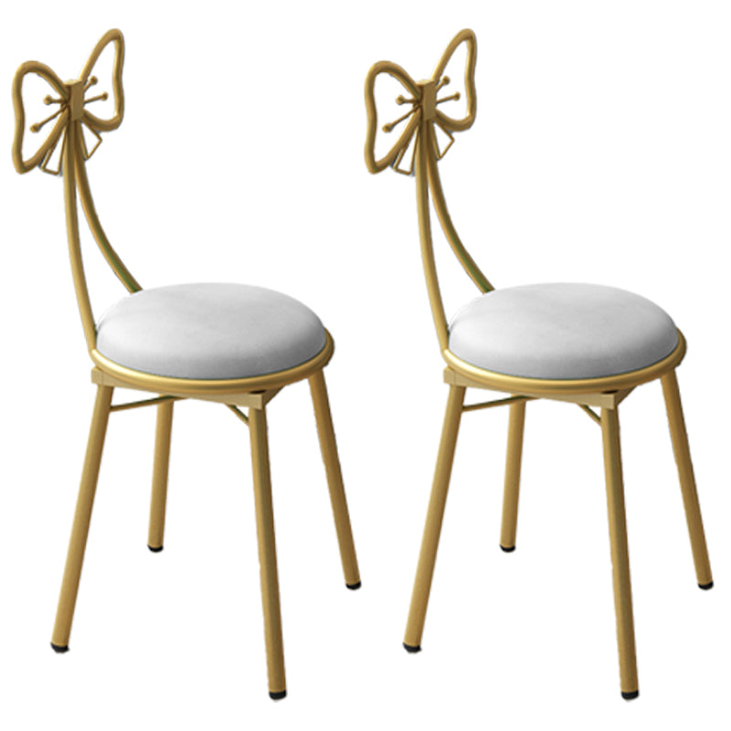 Scandinavian Style Open Back Dining Side Chair Upholstered Armless Dining Chairs Textured White 2 Piece Set Clearhalo ' kitchen&dining_furn' 'Dining Chairs' 'Dining Tables & Seating' 'dining_chair' 'furn' 'furn_dining_chair' 'Furniture' 'furniture_dining_chair' 'Kitchen & Dining Furniture' 'kitchen' 4140076