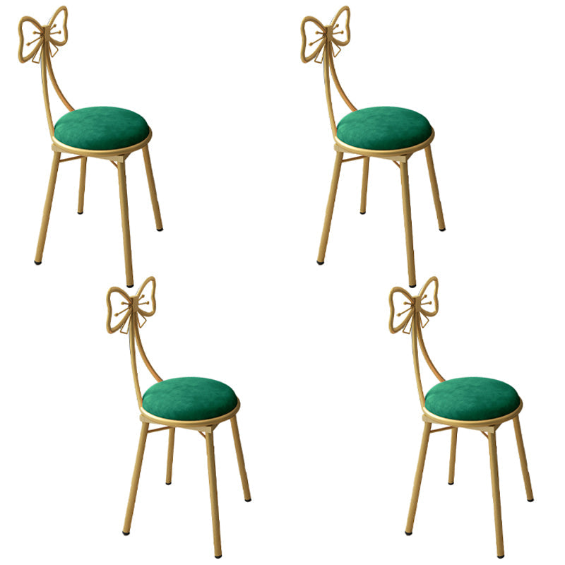 Scandinavian Style Open Back Dining Side Chair Upholstered Armless Dining Chairs Green 4 Piece Set Clearhalo ' kitchen&dining_furn' 'Dining Chairs' 'Dining Tables & Seating' 'dining_chair' 'furn' 'furn_dining_chair' 'Furniture' 'furniture_dining_chair' 'Kitchen & Dining Furniture' 'kitchen' 4140077
