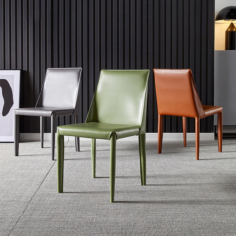 Contemporary Style Dining Chairs Armless Side Chairs with Metal Legs for Kitchen (Set of 2) Clearhalo ' kitchen&dining_furn' 'Dining Chairs' 'Dining Tables & Seating' 'dining_chair' 'furn' 'furn_dining_chair' 'Furniture' 'furniture_dining_chair' 'Kitchen & Dining Furniture' 'kitchen' 4140081