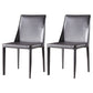 Contemporary Style Dining Chairs Armless Side Chairs with Metal Legs for Kitchen (Set of 2) Grey Clearhalo ' kitchen&dining_furn' 'Dining Chairs' 'Dining Tables & Seating' 'dining_chair' 'furn' 'furn_dining_chair' 'Furniture' 'furniture_dining_chair' 'Kitchen & Dining Furniture' 'kitchen' 4140082