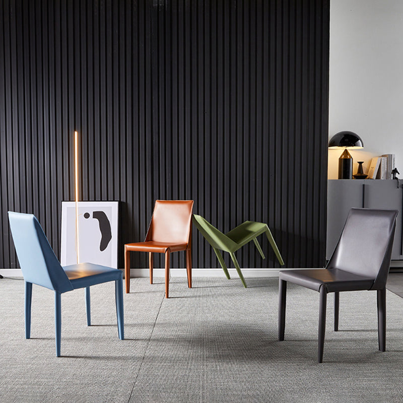 Contemporary Style Dining Chairs Armless Side Chairs with Metal Legs for Kitchen (Set of 2) Clearhalo ' kitchen&dining_furn' 'Dining Chairs' 'Dining Tables & Seating' 'dining_chair' 'furn' 'furn_dining_chair' 'Furniture' 'furniture_dining_chair' 'Kitchen & Dining Furniture' 'kitchen' 4140088