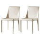 Contemporary Style Dining Chairs Armless Side Chairs with Metal Legs for Kitchen (Set of 2) Off-White Clearhalo ' kitchen&dining_furn' 'Dining Chairs' 'Dining Tables & Seating' 'dining_chair' 'furn' 'furn_dining_chair' 'Furniture' 'furniture_dining_chair' 'Kitchen & Dining Furniture' 'kitchen' 4140091