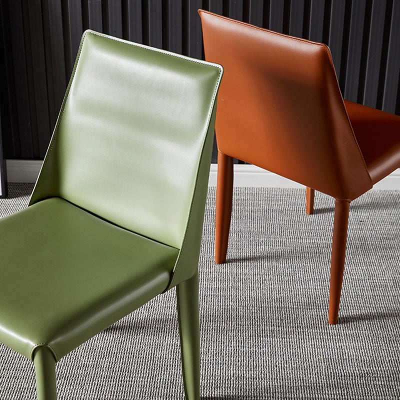 Contemporary Style Dining Chairs Armless Side Chairs with Metal Legs for Kitchen (Set of 2) Clearhalo ' kitchen&dining_furn' 'Dining Chairs' 'Dining Tables & Seating' 'dining_chair' 'furn' 'furn_dining_chair' 'Furniture' 'furniture_dining_chair' 'Kitchen & Dining Furniture' 'kitchen' 4140099