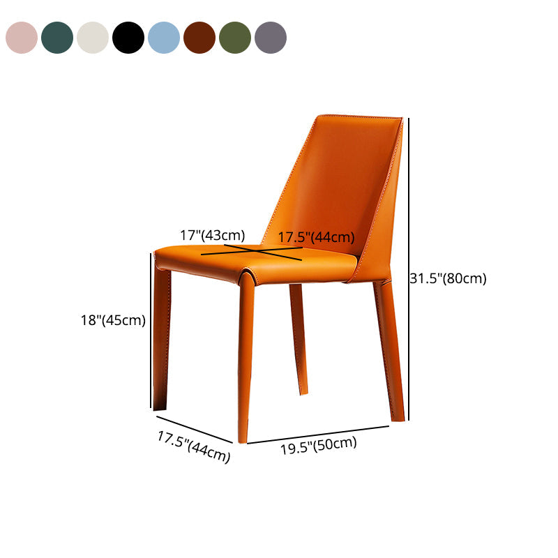 Contemporary Style Dining Chairs Armless Side Chairs with Metal Legs for Kitchen (Set of 2) Clearhalo ' kitchen&dining_furn' 'Dining Chairs' 'Dining Tables & Seating' 'dining_chair' 'furn' 'furn_dining_chair' 'Furniture' 'furniture_dining_chair' 'Kitchen & Dining Furniture' 'kitchen' 4140100