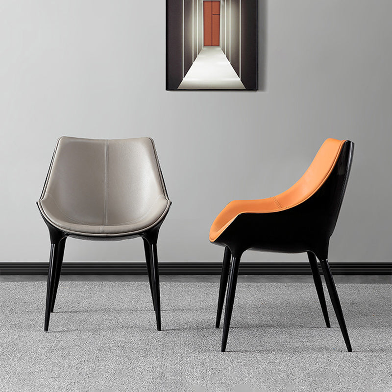 Contemporary Style Dining Chairs Arm Side Chairs with Metal Legs for Kitchen Clearhalo ' kitchen&dining_furn' 'Dining Chairs' 'Dining Tables & Seating' 'dining_chair' 'furn' 'furn_dining_chair' 'Furniture' 'furniture_dining_chair' 'Kitchen & Dining Furniture' 'kitchen' 4140106