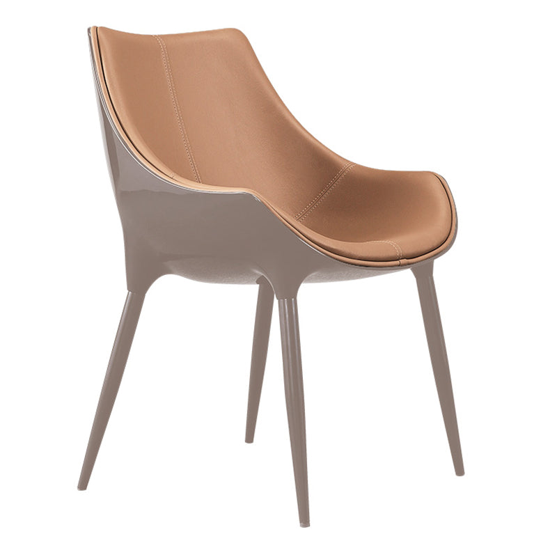 Contemporary Style Dining Chairs Arm Side Chairs with Metal Legs for Kitchen Clearhalo ' kitchen&dining_furn' 'Dining Chairs' 'Dining Tables & Seating' 'dining_chair' 'furn' 'furn_dining_chair' 'Furniture' 'furniture_dining_chair' 'Kitchen & Dining Furniture' 'kitchen' 4140109