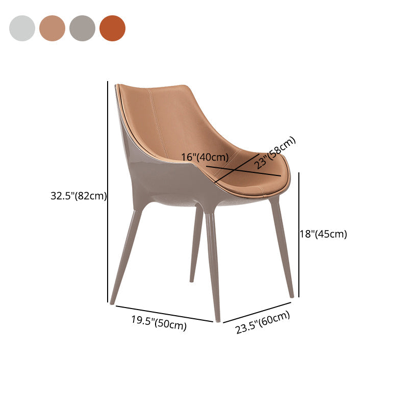 Contemporary Style Dining Chairs Arm Side Chairs with Metal Legs for Kitchen Clearhalo ' kitchen&dining_furn' 'Dining Chairs' 'Dining Tables & Seating' 'dining_chair' 'furn' 'furn_dining_chair' 'Furniture' 'furniture_dining_chair' 'Kitchen & Dining Furniture' 'kitchen' 4140122