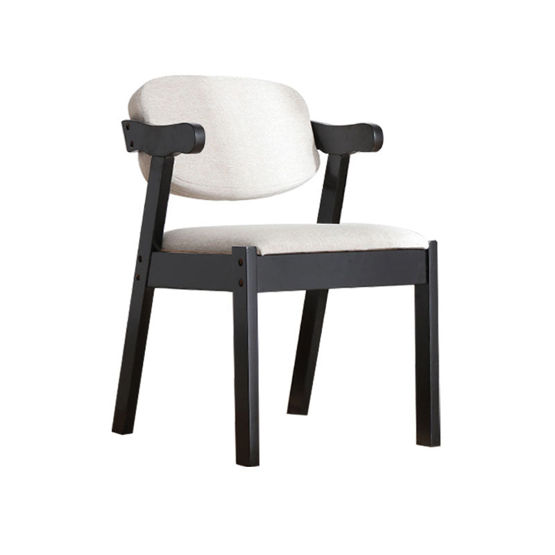 Contemporary Wood Dining Room Chair Open Back Single Dining Side Chair Black Clearhalo ' kitchen&dining_furn' 'Dining Chairs' 'Dining Tables & Seating' 'dining_chair' 'furn' 'furn_dining_chair' 'Furniture' 'furniture_dining_chair' 'Kitchen & Dining Furniture' 'kitchen' 4140127