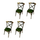 Industrial Style Metal Chairs Dining Room Kitchen Cross Back Side Chair Lake Green 4 Piece Set Clearhalo ' kitchen&dining_furn' 'Dining Chairs' 'Dining Tables & Seating' 'dining_chair' 'furn' 'furn_dining_chair' 'Furniture' 'furniture_dining_chair' 'Kitchen & Dining Furniture' 'kitchen' 4140143