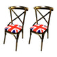 Industrial Style Metal Chairs Dining Room Kitchen Cross Back Side Chair Multi-Color 2 Piece Set Clearhalo ' kitchen&dining_furn' 'Dining Chairs' 'Dining Tables & Seating' 'dining_chair' 'furn' 'furn_dining_chair' 'Furniture' 'furniture_dining_chair' 'Kitchen & Dining Furniture' 'kitchen' 4140174