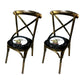 Industrial Style Metal Chairs Dining Room Kitchen Cross Back Side Chair Black 2 Piece Set Clearhalo ' kitchen&dining_furn' 'Dining Chairs' 'Dining Tables & Seating' 'dining_chair' 'furn' 'furn_dining_chair' 'Furniture' 'furniture_dining_chair' 'Kitchen & Dining Furniture' 'kitchen' 4140177