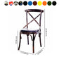 Industrial Style Metal Chairs Dining Room Kitchen Cross Back Side Chair Clearhalo ' kitchen&dining_furn' 'Dining Chairs' 'Dining Tables & Seating' 'dining_chair' 'furn' 'furn_dining_chair' 'Furniture' 'furniture_dining_chair' 'Kitchen & Dining Furniture' 'kitchen' 4140183