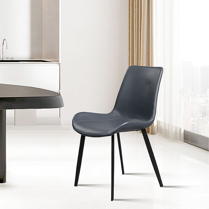 Minimalist Style Solid Back Dining Side Chairs Leather Dining Chairs for Home Clearhalo ' kitchen&dining_furn' 'Dining Chairs' 'Dining Tables & Seating' 'dining_chair' 'furn' 'furn_dining_chair' 'Furniture' 'furniture_dining_chair' 'Kitchen & Dining Furniture' 'kitchen' 4140189