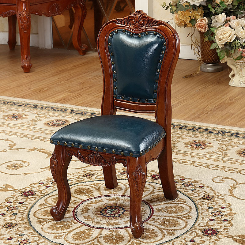 Victoria Style Solid Wood Dining Chair Kitchen Open Back Side Chairs Clearhalo ' kitchen&dining_furn' 'Dining Chairs' 'Dining Tables & Seating' 'dining_chair' 'furn' 'furn_dining_chair' 'Furniture' 'furniture_dining_chair' 'Kitchen & Dining Furniture' 'kitchen' 4140207