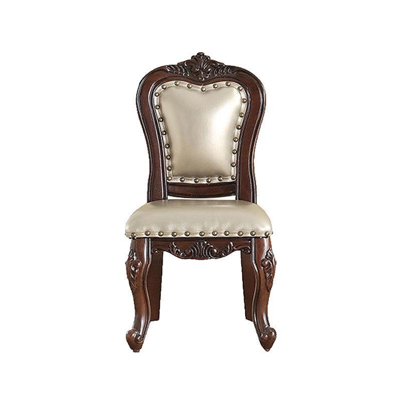 Victoria Style Solid Wood Dining Chair Kitchen Open Back Side Chairs Champagne Silver 1 Piece Clearhalo ' kitchen&dining_furn' 'Dining Chairs' 'Dining Tables & Seating' 'dining_chair' 'furn' 'furn_dining_chair' 'Furniture' 'furniture_dining_chair' 'Kitchen & Dining Furniture' 'kitchen' 4140208