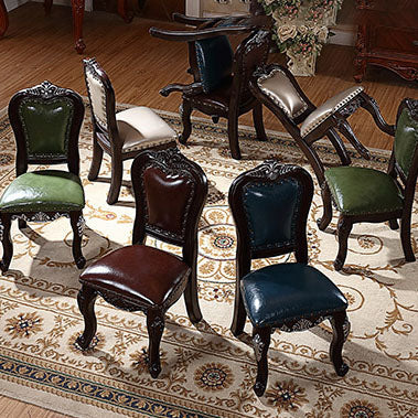 Victoria Style Solid Wood Dining Chair Kitchen Open Back Side Chairs Clearhalo ' kitchen&dining_furn' 'Dining Chairs' 'Dining Tables & Seating' 'dining_chair' 'furn' 'furn_dining_chair' 'Furniture' 'furniture_dining_chair' 'Kitchen & Dining Furniture' 'kitchen' 4140210