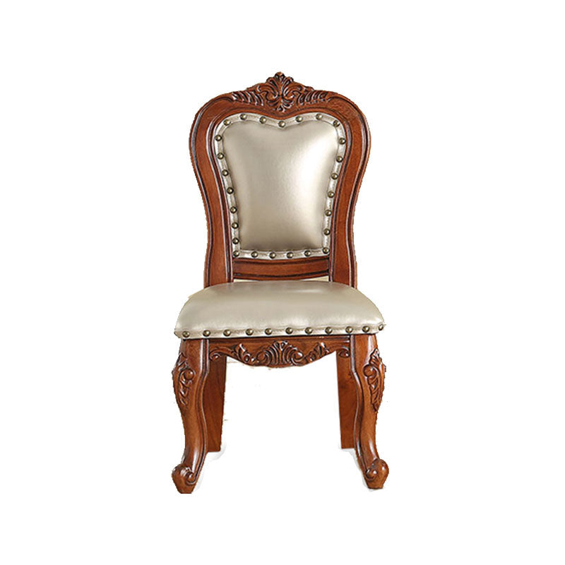 Victoria Style Solid Wood Dining Chair Kitchen Open Back Side Chairs Champagne 1 Piece Clearhalo ' kitchen&dining_furn' 'Dining Chairs' 'Dining Tables & Seating' 'dining_chair' 'furn' 'furn_dining_chair' 'Furniture' 'furniture_dining_chair' 'Kitchen & Dining Furniture' 'kitchen' 4140214