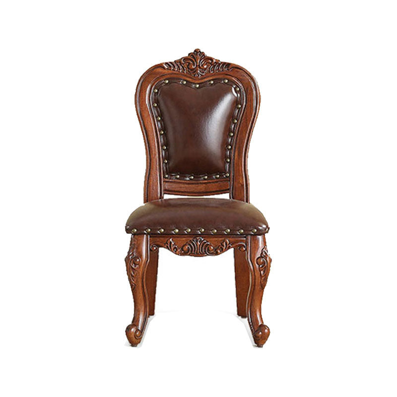 Victoria Style Solid Wood Dining Chair Kitchen Open Back Side Chairs Clearhalo ' kitchen&dining_furn' 'Dining Chairs' 'Dining Tables & Seating' 'dining_chair' 'furn' 'furn_dining_chair' 'Furniture' 'furniture_dining_chair' 'Kitchen & Dining Furniture' 'kitchen' 4140215