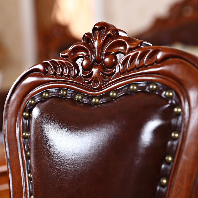 Victoria Style Solid Wood Dining Chair Kitchen Open Back Side Chairs Clearhalo ' kitchen&dining_furn' 'Dining Chairs' 'Dining Tables & Seating' 'dining_chair' 'furn' 'furn_dining_chair' 'Furniture' 'furniture_dining_chair' 'Kitchen & Dining Furniture' 'kitchen' 4140217